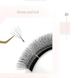 NAGARAKU Volume Matte Premade Cluster Fans False Eyelash Extensions - Curl C image 5