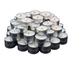 Sitara Crafts White & Silver Toned 500 Pieces Tea Light Candles-image-5