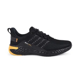 Campus Men Black Mesh Running Shoes image 2