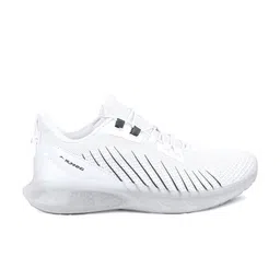 JQR Men BOUNCER White Mesh Lace-Up Running Shoes image 3