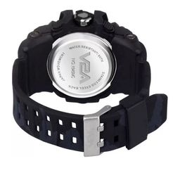 V2A Men Textured Dial Multi Function Analogue and Digital Watch-V2A-1545MC-Black-01 image 2