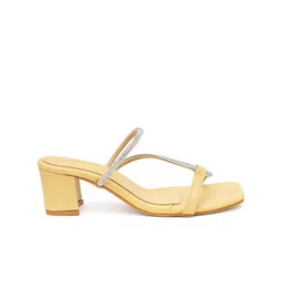 FABBHUE Embellished Strap Block Heels image 4