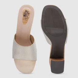 Sole To Soul Textured Mules Block Heels image 2