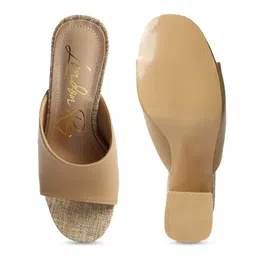 London Rag Textured Mules Block Heels image 3