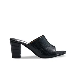 Ajanta Textured Block Heel Mules image 3