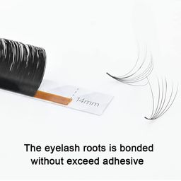 NAGARAKU Black Easy Fanning 12 Rows Mega Volume Eyelash Extension - Curl D image 2