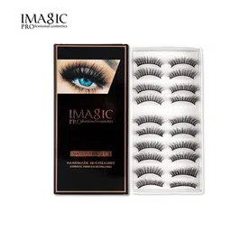 IMAGIC 10 Pairs Black Natural & Soft Handmade 3D False Eyelashes - L01-6