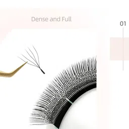NAGARAKU Volume Matte Premade Cluster Fans False Eyelash Extensions - Curl C image 2