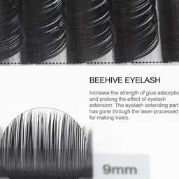 NAGARAKU Laser Beehive Longer Lasting 16 Rows Eyelash Extension - Curl C image 4