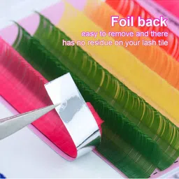 NAGARAKU 8 Colors Rainbow False Eyelash Extensions - Curl D 10/0.07 image 3