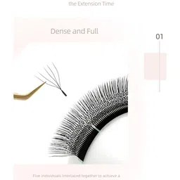 NAGARAKU Black 5D W Shape Volume Premade Cluster Fans Eyelash Extension - Curl D image 2