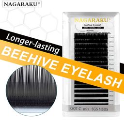 NAGARAKU Laser Beehive Longer Lasting 16 Rows Eyelash Extension - Curl C image 4
