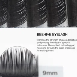 NAGARAKU Laser Beehive Longer Lasting 16 Rows Eyelash Extension - Curl D image 5