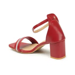 ICONICS Embellished Open Toe Block Heels image 2