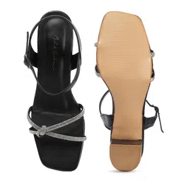 Mast & Harbour Printed Party Block Sandals with Buckles image 4