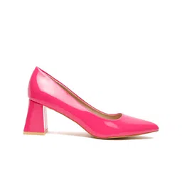Flat n Heels Pointed Toe Block Pumps image 2