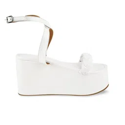 Shoetopia Open Toe Flatform Heels With Ankle Loop image 3