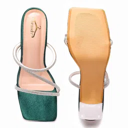 Brauch Embellished Open Toe Block Heels image 5