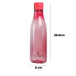 Kuber Industries Red Set of 4 Red BPA Free Round Plain Plastic Refrigerator Bottles image 2