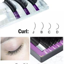 NAGARAKU Premium Classic Matte Black 16 Rows Synthetic Eyelash Extensions - Curl C image 5