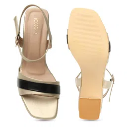 ICONICS Colourblocked Block Heels With Buckle Closure image 2