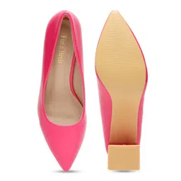Flat n Heels Pointed Toe Block Pumps image 5