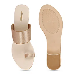 Anouk Gold-Toned Embellished Open Toe Block Heels image 3