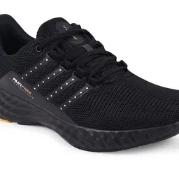 Campus Men Black Mesh Running Shoes image 3