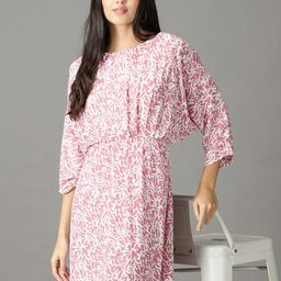 SHOWOFF Abstract Printed A-Line Dress-picture-12