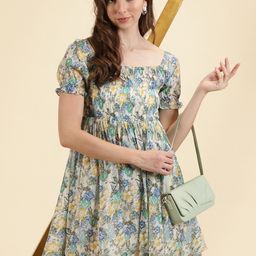 SHOWOFF Floral Print Chiffon Empire Dress-image-9