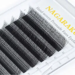 NAGARAKU W 3D Bloom Volume Premade Cluster 12 Rows Eyelash Extension - Curl C - 0.07/14 image 2