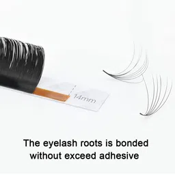 NAGARAKU Black Easy Fanning 12 Rows Mega Volume Eyelash Extension - Curl D image 2