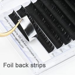 NAGARAKU Black Easy Fanning 12 Rows Mega Volume Eyelash Extension - Curl D image 3