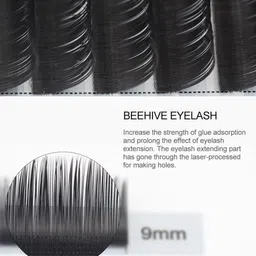NAGARAKU Laser Beehive Longer Lasting 16 Rows Eyelash Extension - Curl C image 2