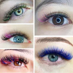 NAGARAKU 8 Colors Rainbow False Eyelash Extensions - Curl C image 2