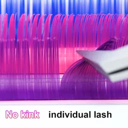 NAGARAKU Pack Of 8 Rainbow False Eyelash Extensions - Curl D 9/0.12 image 3