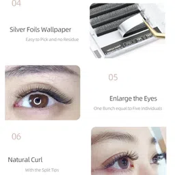 NAGARAKU Volume Matte Premade Cluster Fans False Eyelash Extensions - Curl C image 5