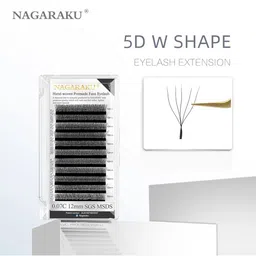 NAGARAKU Volume Matte Premade Cluster Fans False Eyelash Extensions - Curl C image 3