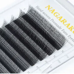 NAGARAKU W 3D Volume Premade Cluster 12 Rows Eyelash Extension - Curl C image 3