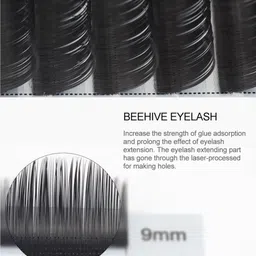 NAGARAKU Laser Beehive Longer Lasting 16 Rows Eyelash Extension - Curl C image 3