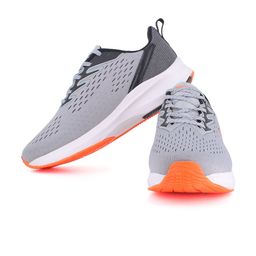 Sparx Men Grey & Orange Mesh Running Non-Marking Shoes image 3