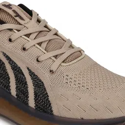 Allen Cooper Men Beige Mesh Running Non-Marking Shoes image 4