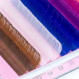 NAGARAKU Pack Of 8 Colors Rainbow False Eyelash Extensions - Curl C 15/0.07 image 5