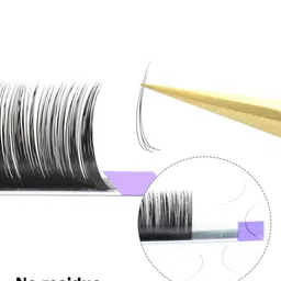 NAGARAKU Premium Classic Matte Black 16 Rows Synthetic Eyelash Extensions - Curl C image 2