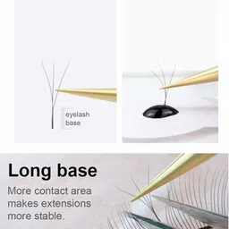 NAGARAKU W 3D Volume Premade Cluster 12 Rows Eyelash Extension - Curl D image 3