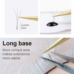 NAGARAKU W 3D Volume Premade Cluster 12 Rows Eyelash Extension - Curl C image 5