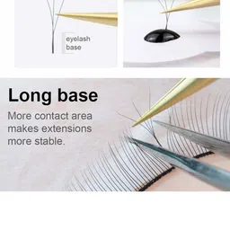 NAGARAKU W 3D Volume Premade Cluster 12 Rows Eyelash Extension - Curl D image 3