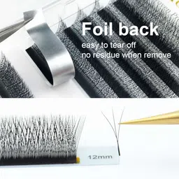 NAGARAKU W 3D Bloom Volume Premade Cluster 12 Rows Eyelash Extension - Curl D - 0.07/9 image 5