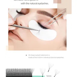 NAGARAKU Volume Matte Premade Cluster Fans False Eyelash Extensions - Curl C image 2