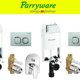 Half Frame Concealed Cistern, with divater body upper Praseo set of 2 pic 170 Dual Flush Tank-15